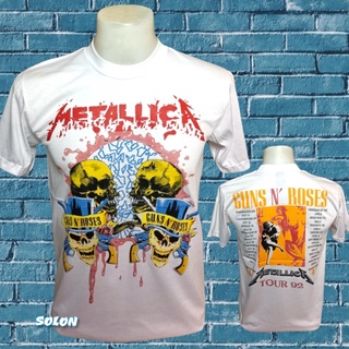 เสื้อวง Metallica แขนสั้น ไม่มีตะเข็บข้าง คอฟิต ป้ายUSA เสื้อวง เสื้อผู้ชาย เสื้อทัวร์ วงร็อคคต่างประเทศ