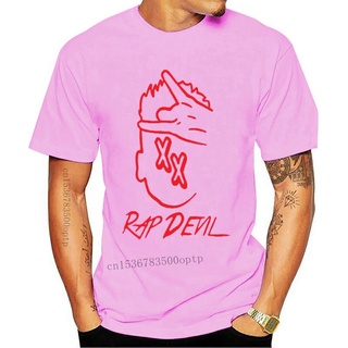 เสื้อยืดผ้าฝ้ายพิมพ์ลายแฟชั่น ใหม่ เสื้อยืดคอกลม แขนสั้น ผ้าฝ้าย ลาย MGK Red Rap Devil XX สําหรับผู้ชาย เหมาะกับการเล่นก