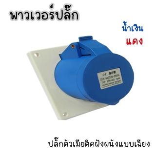 พาวเวอร์ปลั๊ก(ตัวเมียติดผนังแบบเฉียง) 220V-380V 16A-32A