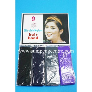 ผ้ารัดผม no:4000 (12 ชิ้น), Stretch Nylon Hairband no:4000 (12 pieces)