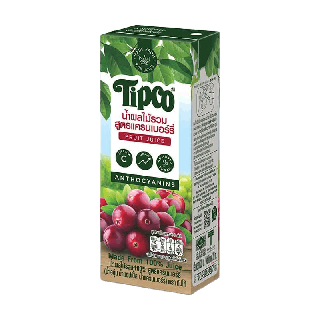 TIPCO น้ำผลไม้รวมสูตรแครนเบอร์รี่ Cranberry & Mixed Fruit Juice100% ขนาด 200 มล.