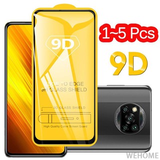 ฟิล์มกระจกนิรภัยกันรอยแบบเต็มหน้าจอสําหรับ Xiaomi Poco X3 Nfc F2 Pro 9D