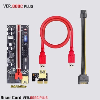 [ส่งจากไทย]Riser 012max Riser 009s Plus 8 cap สายไรเซอร์ Pci-e riser 1x to 16x Pci Express riser card riser for bitcoin