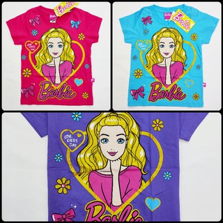 🔖ราคาพิเศษ  เสื้อยืดเด็กลาย บาร์บี้ Barbie (ลิขสิทธิ์แท้)