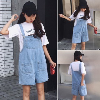 💗denim short jumpsuit เอี๊ยมยีนส์สไตล์เกาหลี FA199