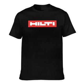 เสื้อยืดสีขาว - โลโก้ Hilti เสื้อยืดแขนสั้นผู้ชาย