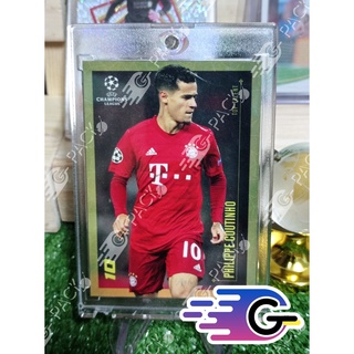 การ์ดนักฟุตบอล 2020 Topps Designed By Lionel Messi UCL Philippe Coutinho Bayern Munich