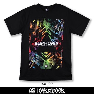 Overdose T-shirt เสื้อยืดคอกลม สีดำ รหัส AZ-07(โอเวอโดส)