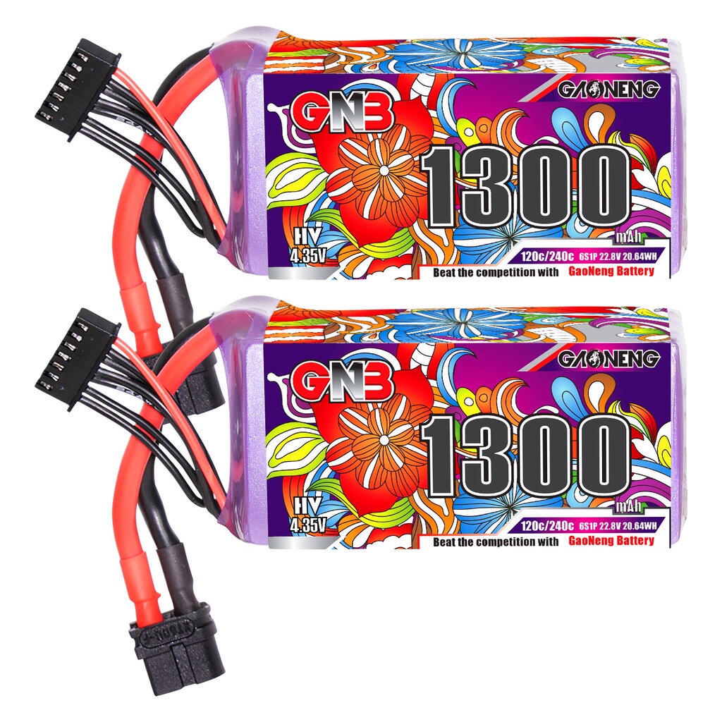 Gaoneng GNB 6S 1300MAH 22.8V 120C/240C HV XT60 Lipo Battery แบตเตอร์รี่ RC รถบังคับเครื่องบิน โดรนจิ๋ว #5