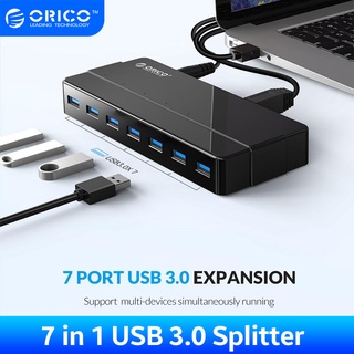 ORICO 7928U3 7 พอร์ต USB 3.0 HUB พร้อมอะแดปเตอร์ 12V USB Splitter OTG Adapter สำหรับเดสก์ท็อปแล็ปท็อป PC