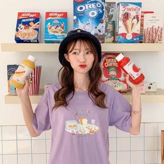 เสื้อยืด สไตล์เกาหลี An Lee Tshirt เสื้อโอเวอร์ไซน์ เสื้อน่ารัก เสื้อขาว เสื้อวัยรุ่น เสื้อผ้าเเฟชั่นผู้หญิง