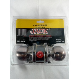 ลูกบิดห้องน้ำJACK TOP SECURITYLOCKS MODEL 580 AC BK