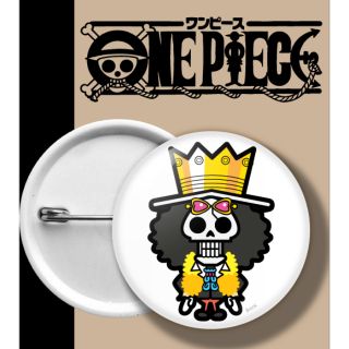 ONEPIECE BADGE เข็มกลัด วันพีช บรู๊ค พื้นขาว BROOK