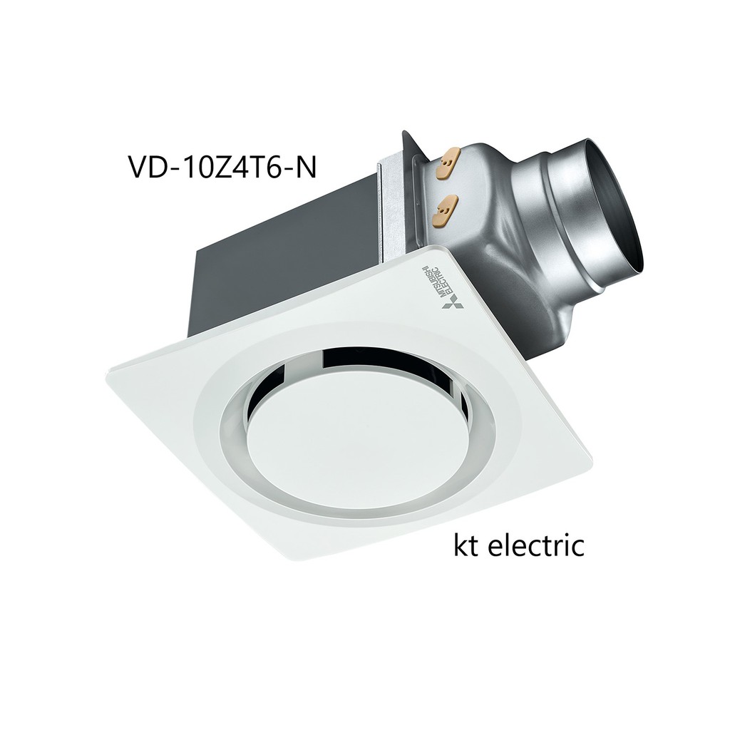 MITSUBISHI VD-10Z4T6-N พัดลมระบายอากาศ ฝังฝ้า ต่อท่อ ใบพัด 4 นิ้ว หน้ากากกลม ดีไซน์ใหม่ *** ตรวจสอบขนาดก่อนสั่ง