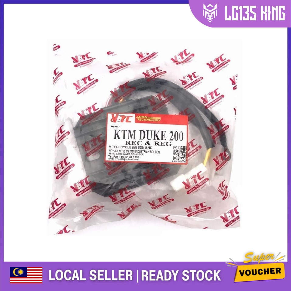 KTM DUKE 200 DUKE200 RECIFER REGULATOR KATAO KATAU VTC
