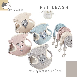 MM CAT // สายจูงสัตว์เลี้ยง สายจูง15ลายหมี สายจูงเสื้อ สายจูงแมว