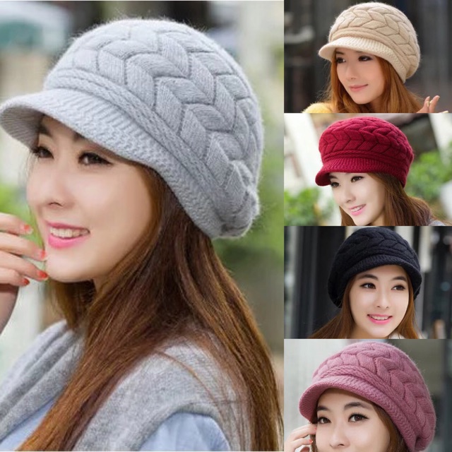 หมวกไหมพรม หมวกสวย พร้อมส่ง - Aumlex - Thaipick