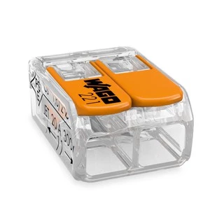 Wago อุปกรณ์เชื่อมสายไฟ Terminal Connecter 2ช่อง 4มม. [221-412 / 1 ชิ้น] ของแท้ 100%