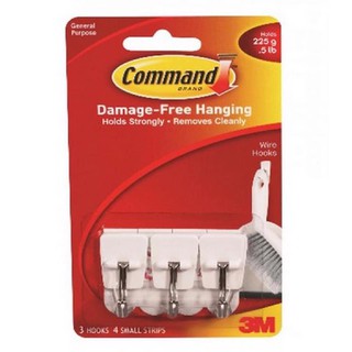 3M COMMAND แผ่นเทปกาวคอมมานด์พร้อมตะขอแกนเหล็ก 3M 17067