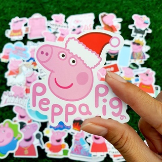 สติ๊กเกอร์ Peppa Pig (ชุด1) หมู เป๊ปป้า พิก ติดแน่น กันน้ำ ของเล่นเด็ก (50 ชิ้น) sticker