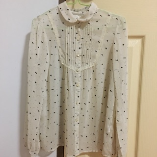 เสื้อแขนยาว สีครีม สไตล์เกาหลี