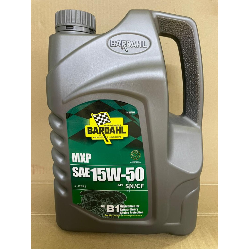 BARDAHL MINERAL 15W-50 4LITERS น้ํามันเครื่อง MINYAK HITAM 4L 15W50 15 50 15-50 15W 50