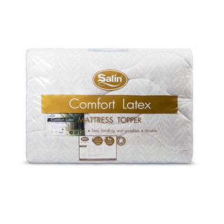 Satin Heritage ที่นอนยางพารา Topper Comfort Latex หนา 2 นิ้ว สีขาว-สีเทา ช่วยลดอาการปวดหลัง เพิ่มความนุ่มสบาย
