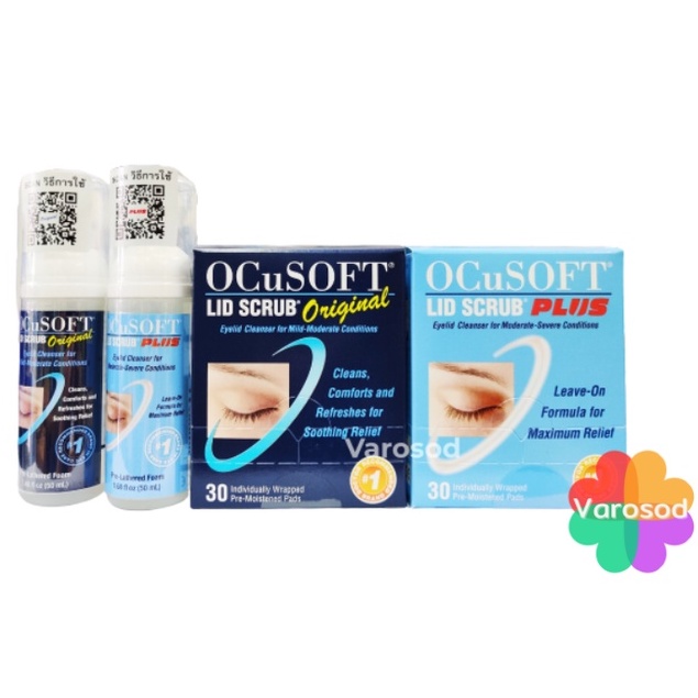 🌟OCuSoft Lid Scrub Original & PLus Eyelid Cleanser Foam, Pads อ๊อกคิวซอฟท์ ลิด สครับ ทุกสูตร แบบโฟม 