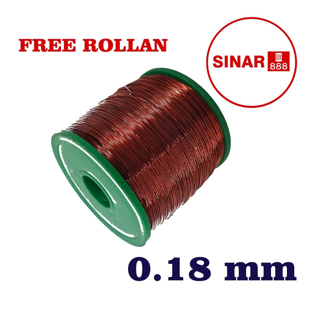 SUPREME ENAMEL COPPER WIRE 0.18 MM น้ําหนัก 1 ออนซ์ ENAMEL WIRE COOPER DYNAMO ROLL