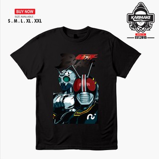 เสื้อยืดผ้าฝ้ายพิมพ์ลายแฟชั่น เสื้อยืด พิมพ์ลายอนิเมะ Kamen RIDER BLACK SHADOW MOON สําหรับผู้ชาย