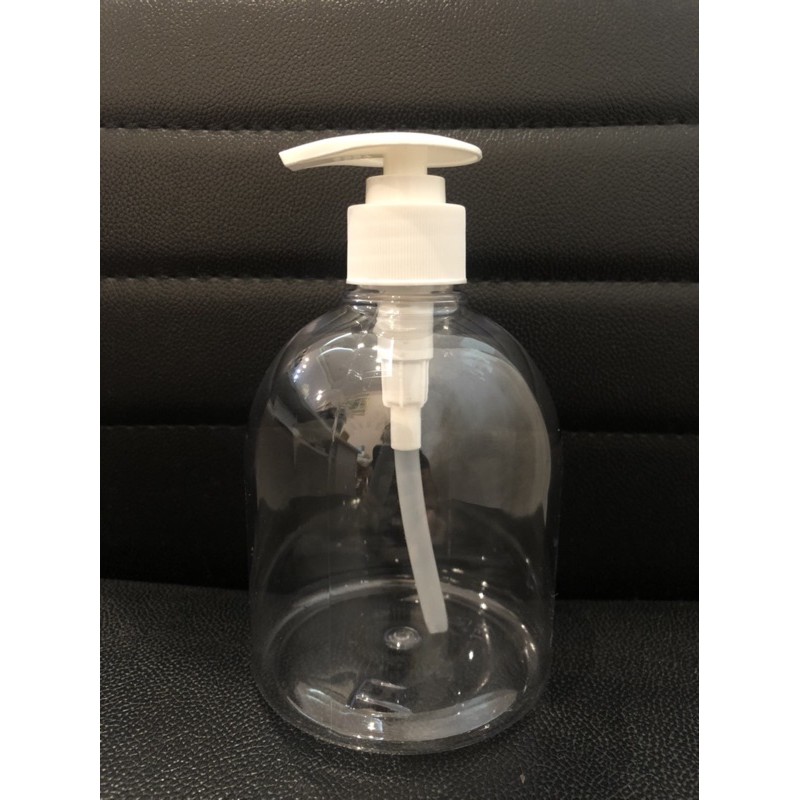 SALE ขวดใสพร้อมหัวปั๊ม ขนาด 500ml หนาพลาสติกดีมากค่ะ สามารถใส่ของเหลวได้