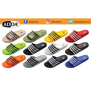 Adda รองเท้าแตะสวมแอดด้าลายทาง​ เนื้อเบา​ ไม่ลื่น​ เบอร์4-6 55R01