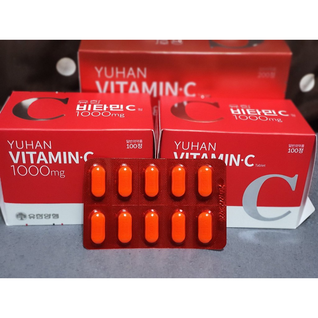 Yuhan Vitamin C 1000 Mg 1 กล อง 100 เม ด ว ตาม นซ พ จ น Shopee Thailand