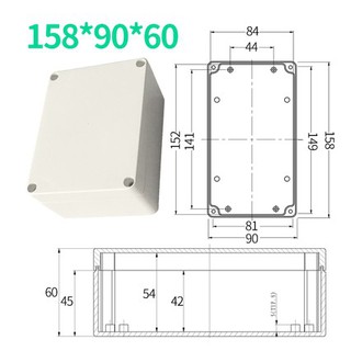 กล่องไฟฟ้าอิเล็คทรคนิค ABS IP65 158x90x60 มม B0042