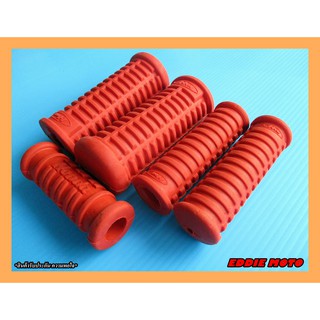 HONDA CM90 CM91 S50  SS50 CL50 CL70 FOOT PEG SET "RED" // ยางพักเท้าหน้าหลัง ยางคันสตาร์ท สีแดง สินค้าคุณภาพดี