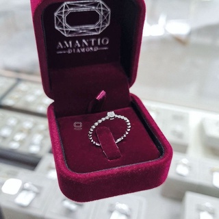 💎Amantio Diamond💎💍💎แหวนเพชรเม็ดเดี่ยว 10ตังค์ น้ำ99 ตัวเรือน18K