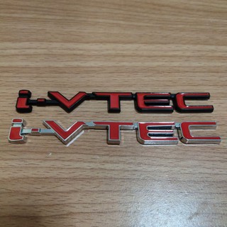 โลโก้ Ivtec งานโลหะ มีสองสี ขนาด 13×1.5cm