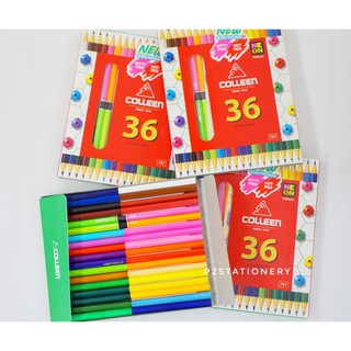 สี Colleen (คอลลีน) 2 หัว 18 แท่ง 36 สี