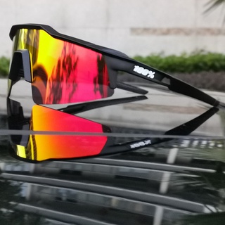 แว่นตาปั่นจักรยาน 100% แว่นตากีฬากลางแจ้งแว่นตาปั่นจักรยาน 3 เลนส์ HD Visual Shade Windproof Glasses