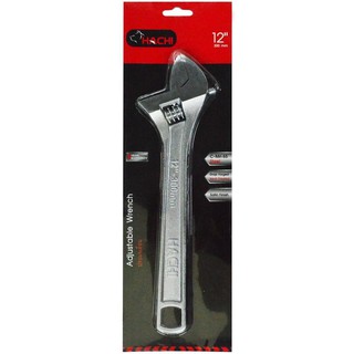 ประแจเลื่อนชุบซาติน 12 นิ้ว ด้ามเปลือย HACHI HC ADJUSTABLE WRENCH