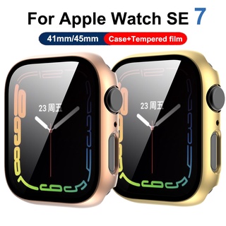 เคสกระจก PC และเคสกันชนหน้าจอ สําหรับ Apple Watch 45 มม. 41 มม. IWatch Series 8 7