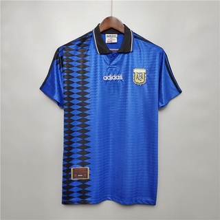 เสื้อกีฬาแขนสั้น ลายทีมชาติฟุตบอล Argentina 1994 S-XXL สไตล์เรโทร