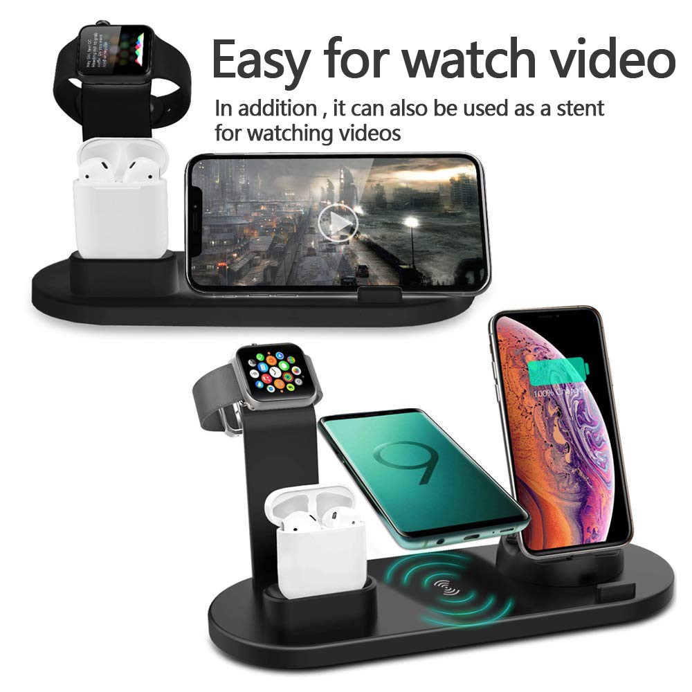 new4 in 1 Qi Fast Wireless Charging iPhone 11 / 11 Pro / 11 Pro Max