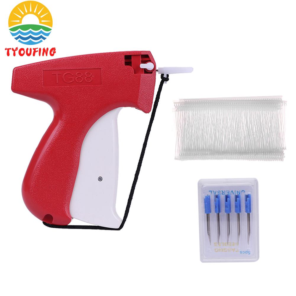 ป้ายแท็กปืนเย็บผ้า + เข็ม 5 ชิ้น + หนาม 1000 ชิ้น