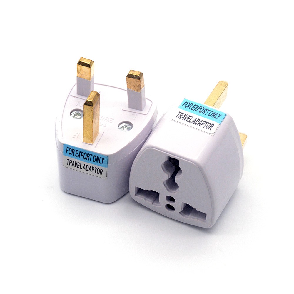 ใหม่ UK Plug Adapter US AU EU To UK Travel Adapter ปลั๊กไฟฟ้า Converter Socket AC Power Charger Out