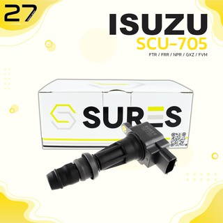 คอล์ยจุดระเบิด SURES  - ISUZU FTR / FRR / NPR / GXZ / FVM - รหัส SCU-705 - MADE IN JAPAN