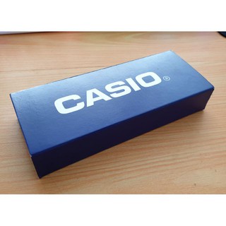 กล่องนาฬิกา CASIO สีน้ำเงินเข้ม กล่องทรงไม้ขีด กล่องนาฬิกา กล่องกระดาษยของแท้ 100%