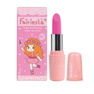 Fairiesta ลิปสติกสำหรับเด็ก เบอร์ 02 : สีชมพูสดใส Sheer Moisturizing Baby Lip Color 02 : Pink Lollipop (3.9 g)