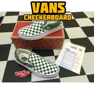 รองเท้าVANS CHECKERBOARD แบบสลิปออน รองเท้าแวนส์พร้อมกล่อง