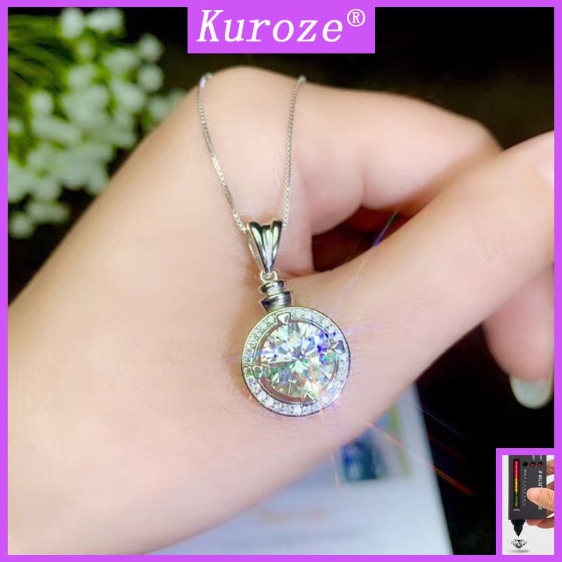 [GRA] สร้อยคอ Moissanite สําหรับผู้หญิง Pt950 เครื่องประดับ